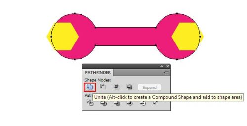 ترکیب اشکال در ایلوستریتور